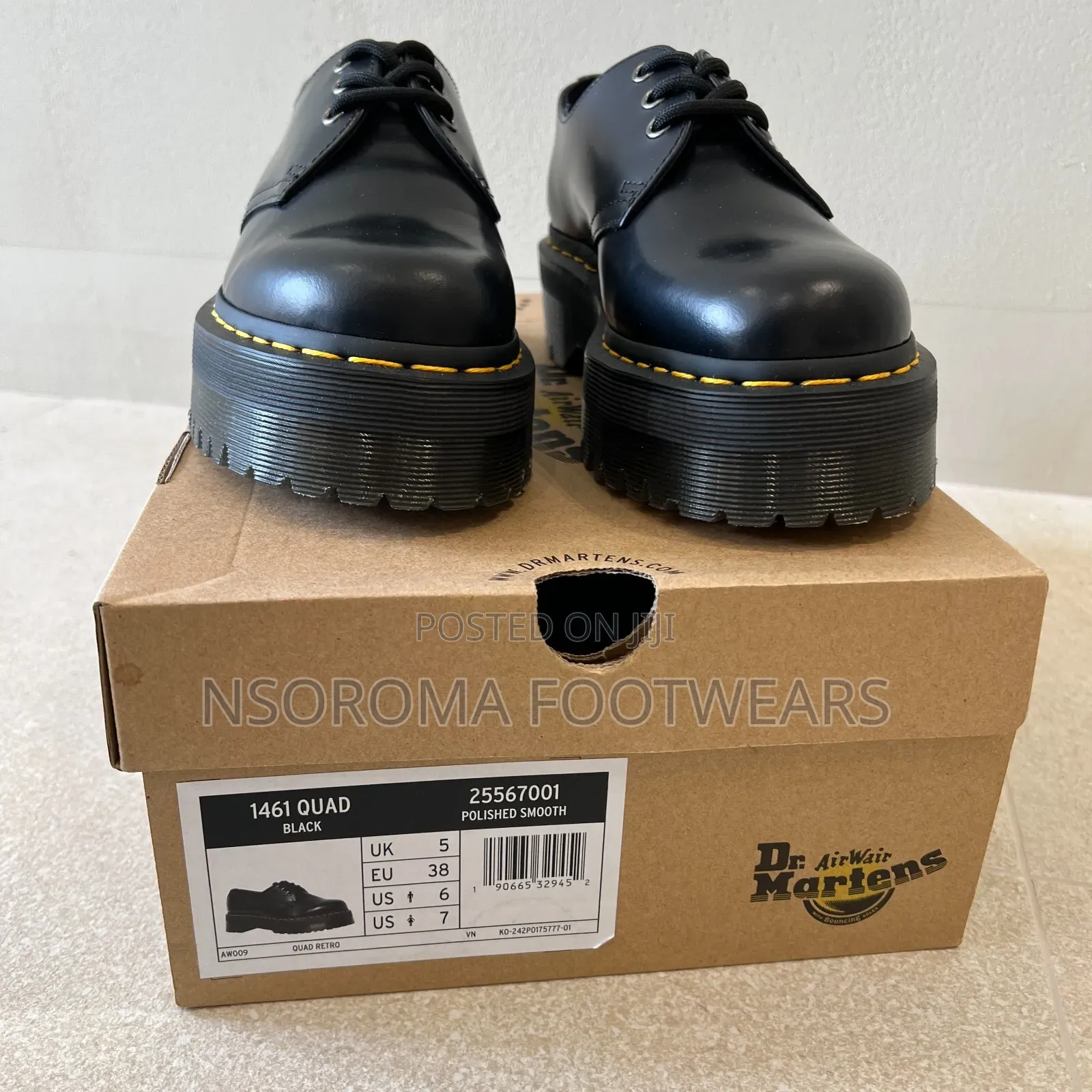 Dr. Martens 1461 Quad Shoes – GH₵450 | Sizes 40–45