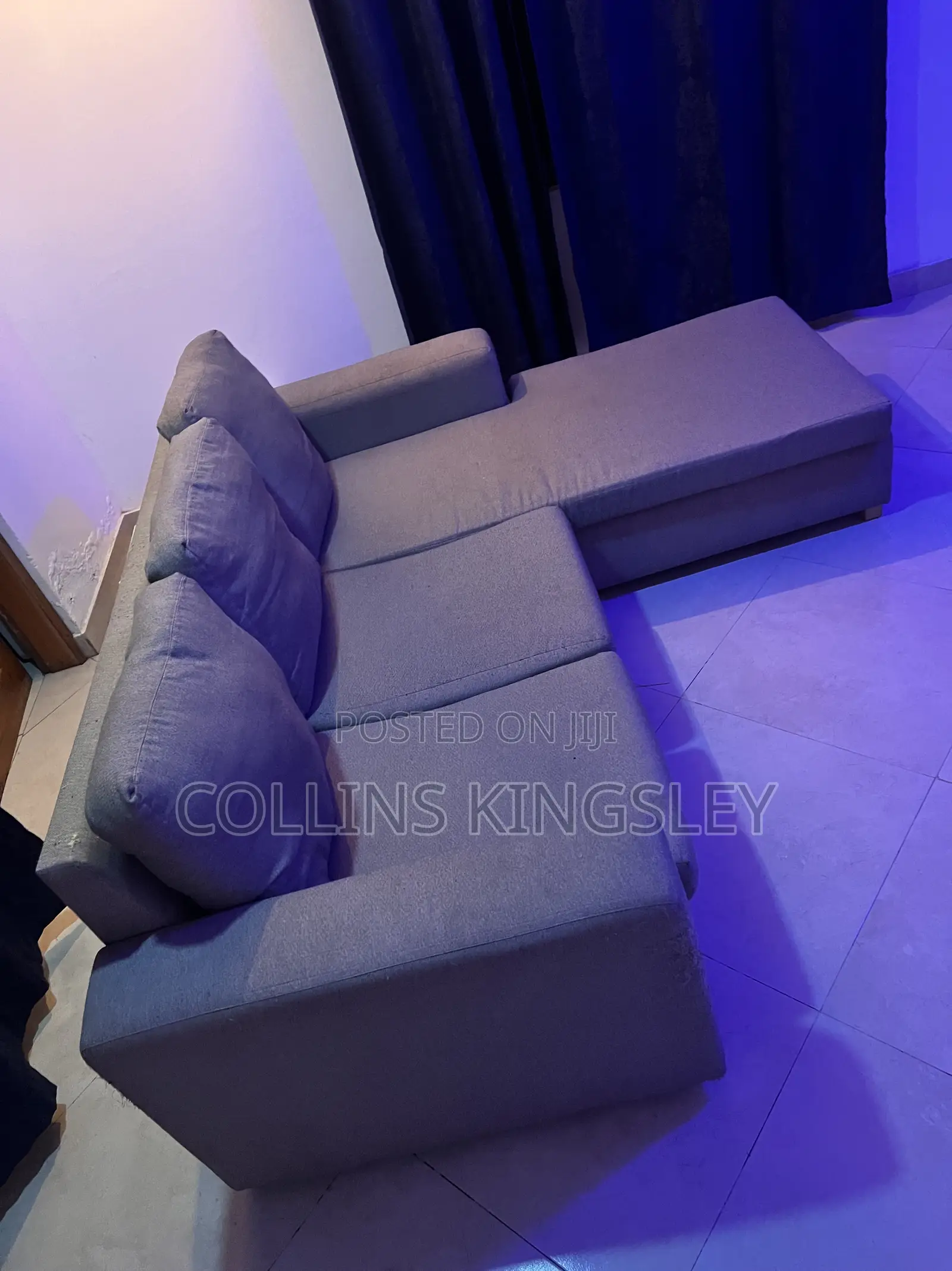 L-Shape Sofa With Soft Pillows