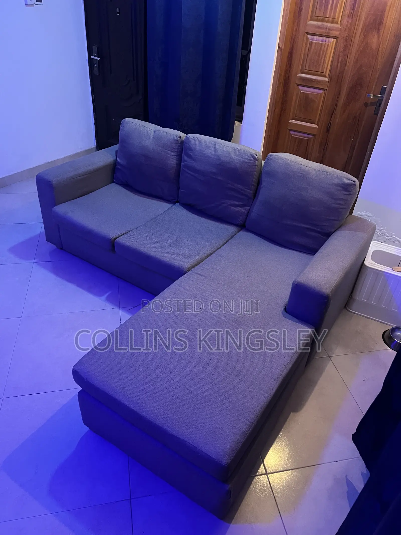 L-Shape Sofa With Soft Pillows
