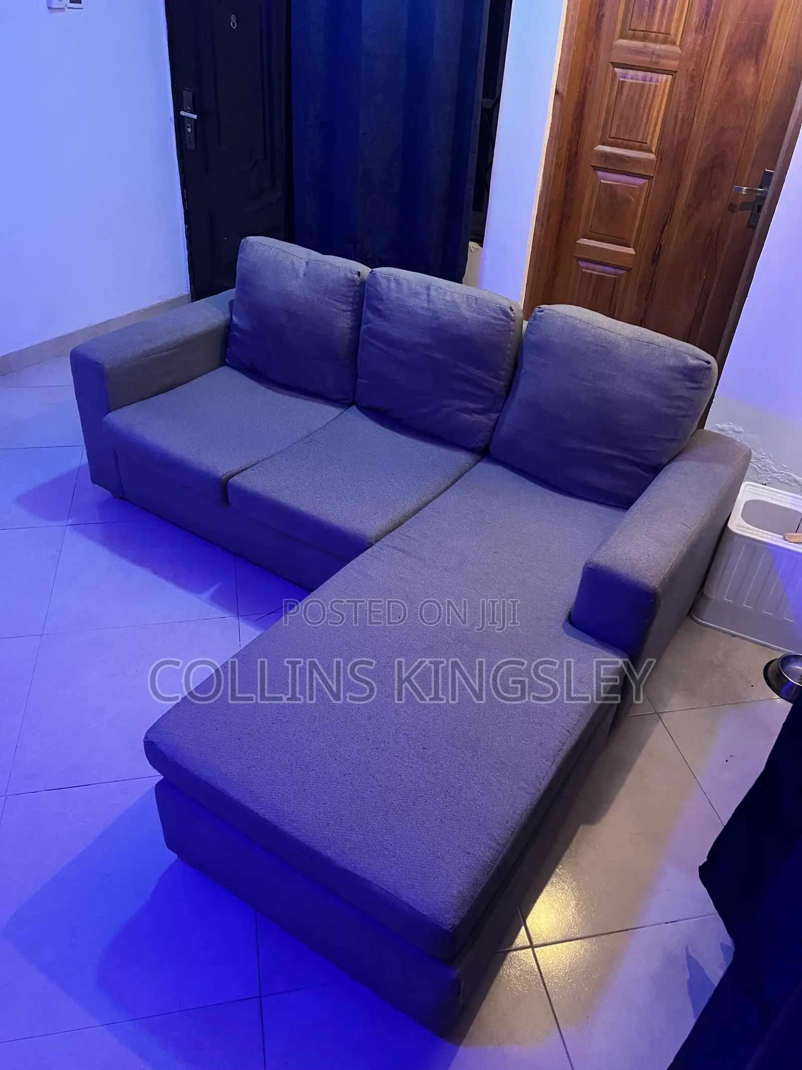 L-Shape Sofa With Soft Pillows
