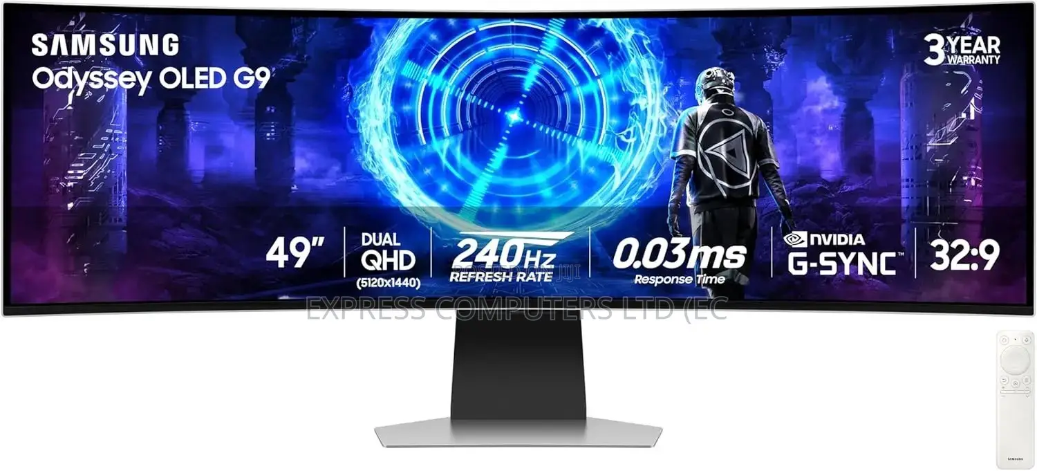 SAMSUNG 49-Inch Odyssey G9 QD-OLED Curved Gaming Monitor, REFRESH 240H