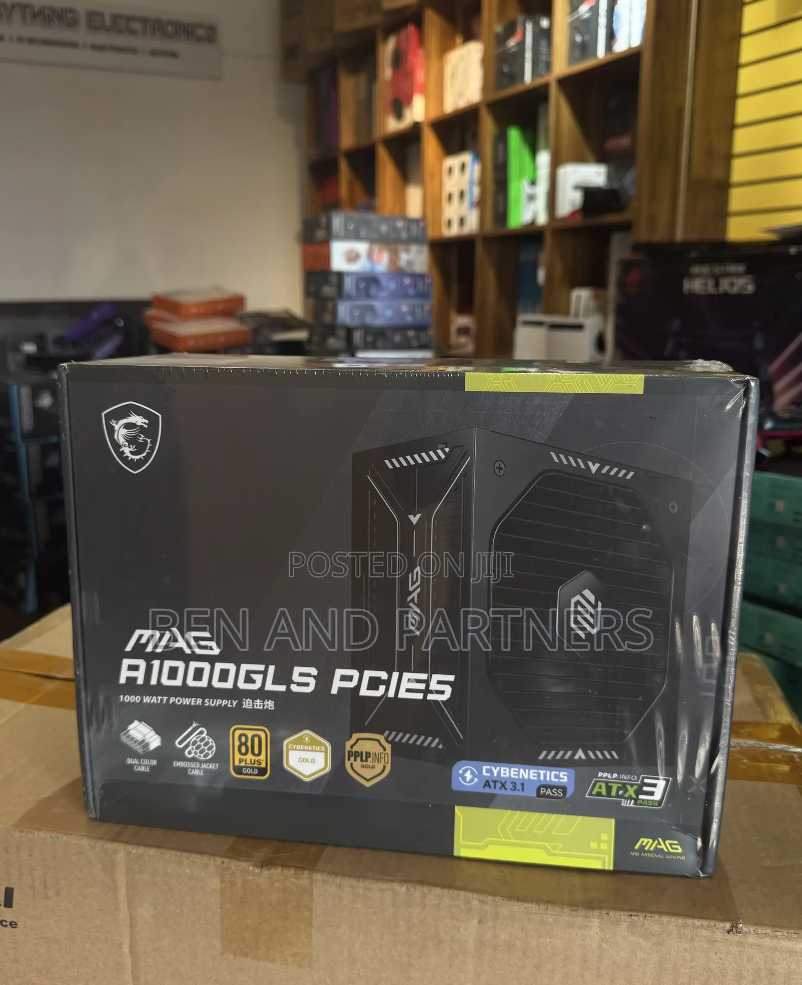 MSI MAG A1000GLS PCIE5, 1000W Gaming Power Supply, 80+ Gold