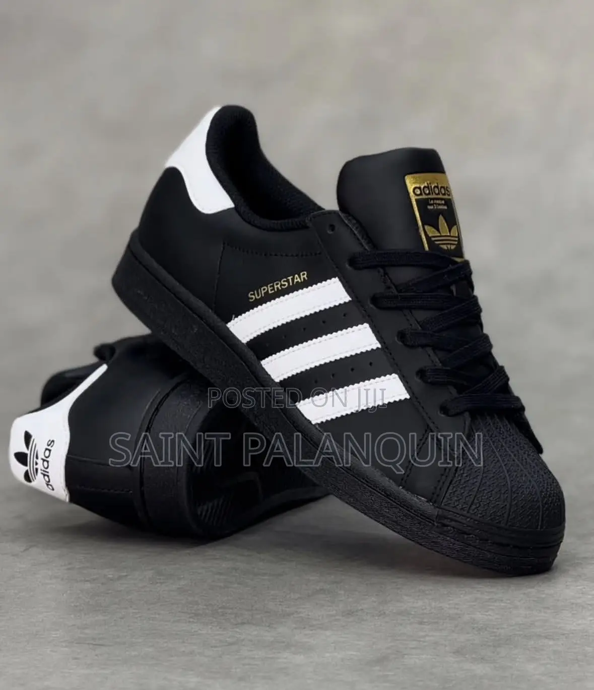 Black Adidas Originals Superstar II Sneakers
