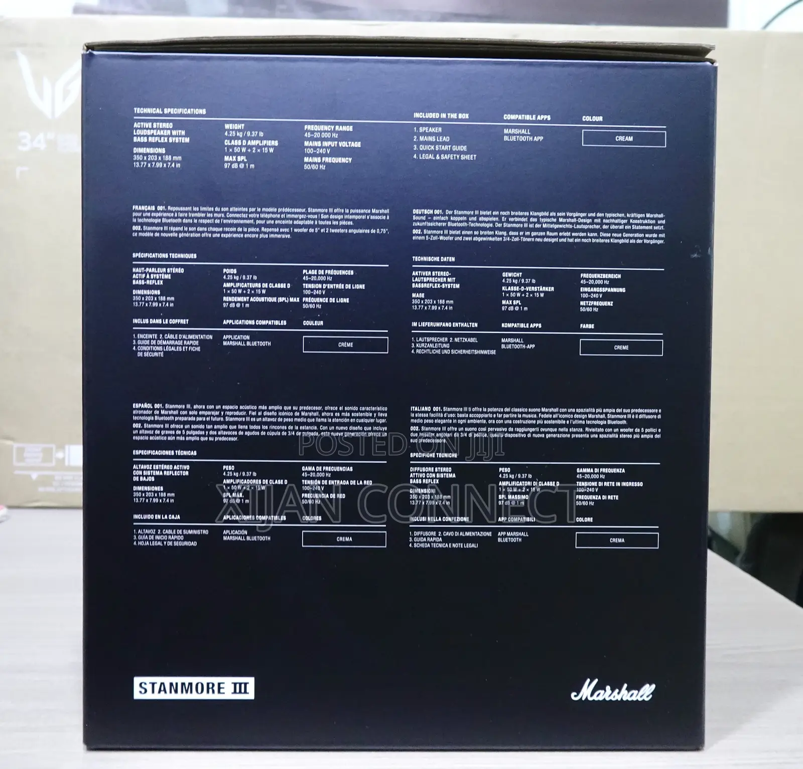 Marshall Stanmore III Bluetooth Home Speaker - Cream