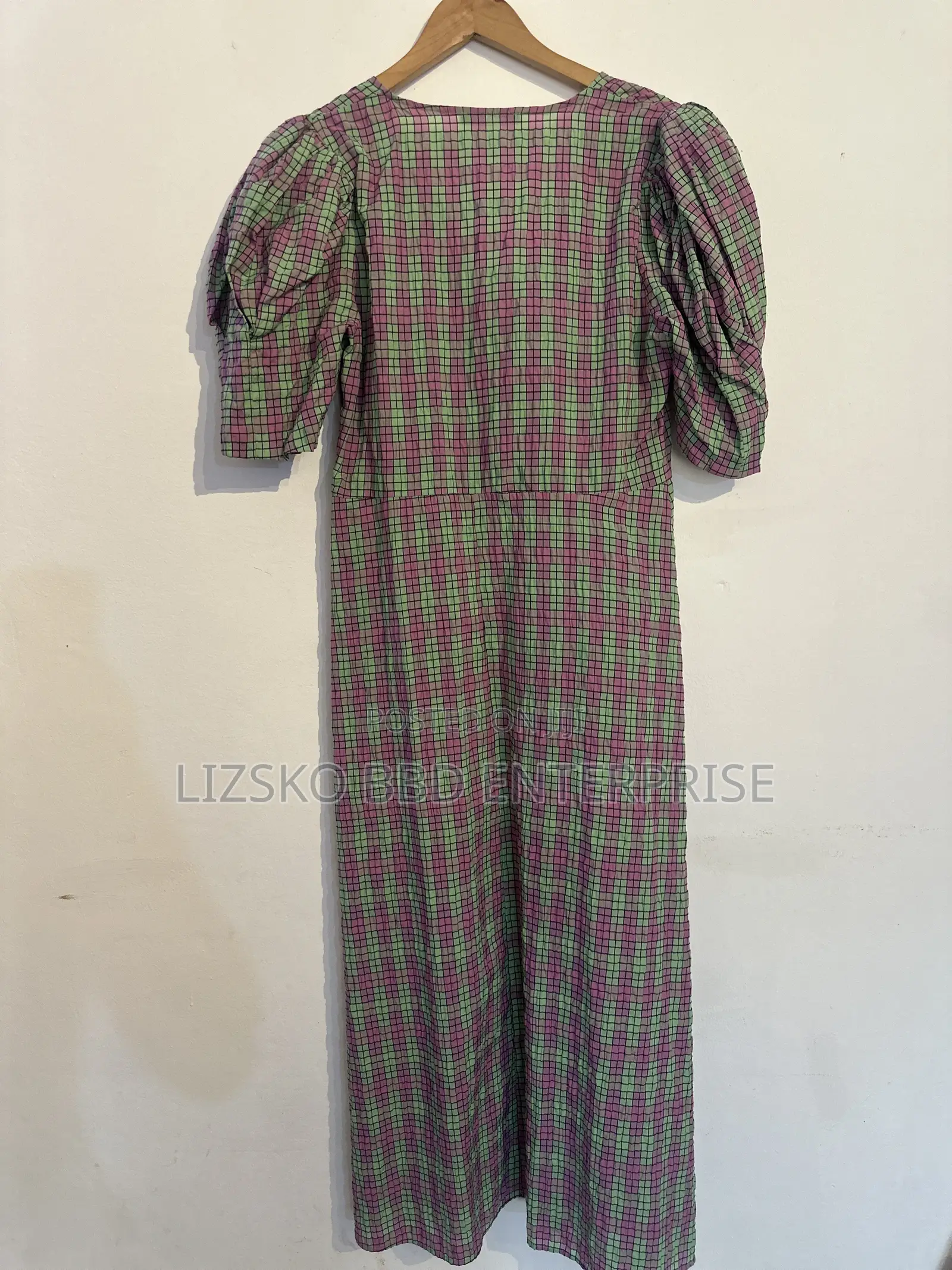 Green & Purple Plaid Mini Dress From Zara