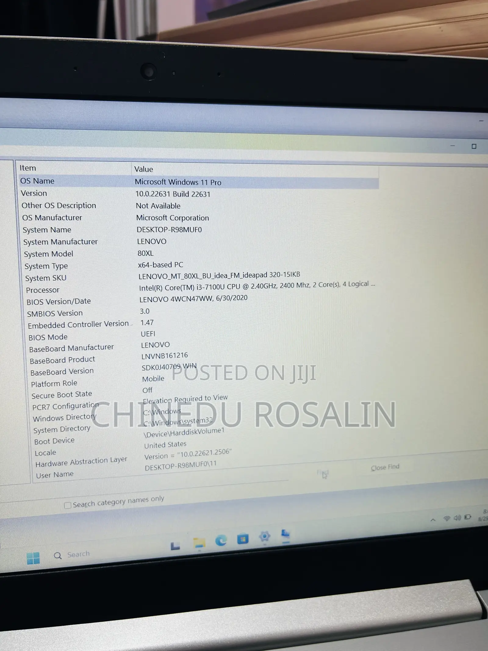 Laptop Lenovo IdeaPad 320S 8GB Intel Core i3 SSD 256GB