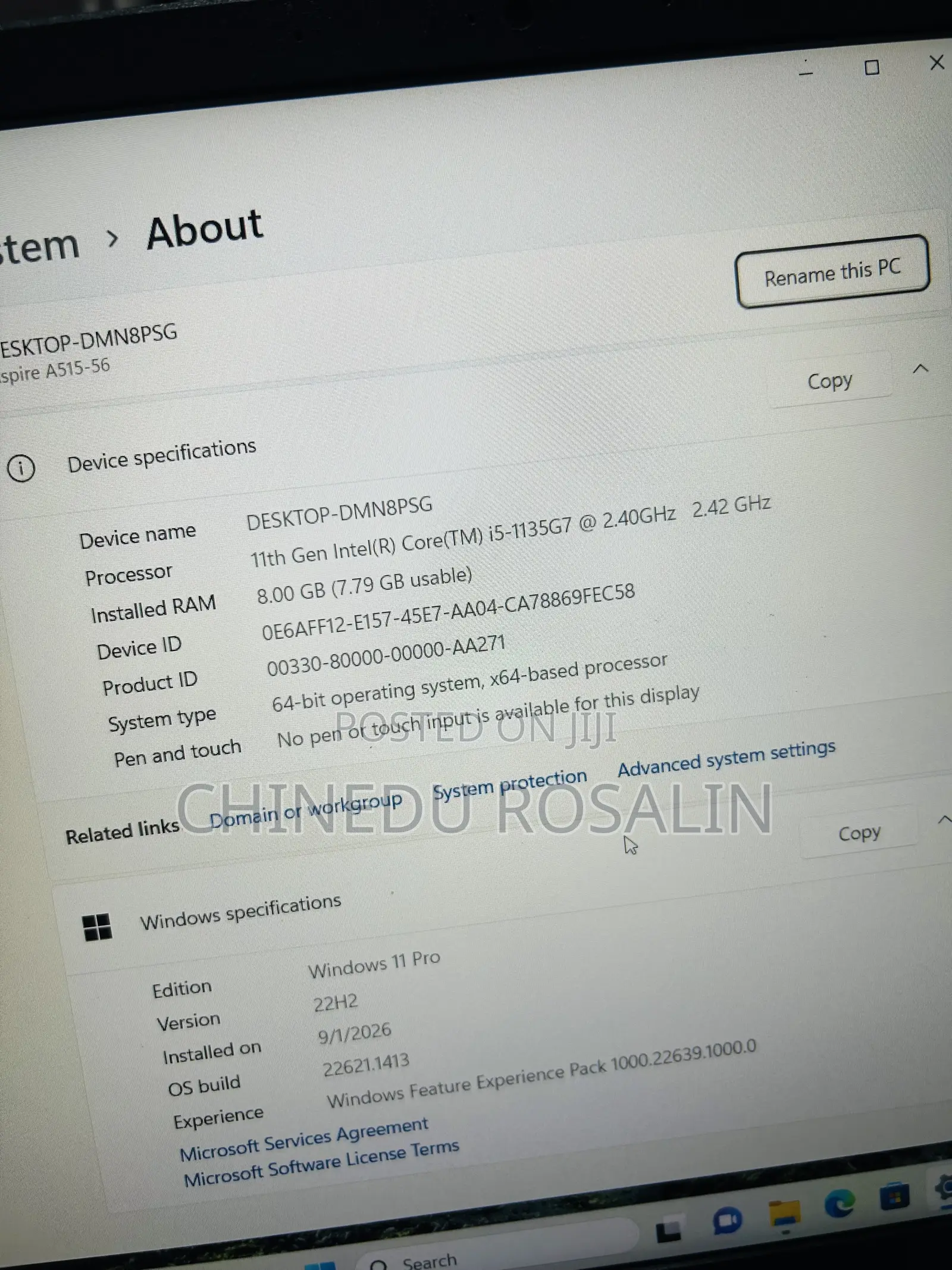 Laptop Acer Aspire A515-52G 8GB Intel Core i5 SSD 512GB