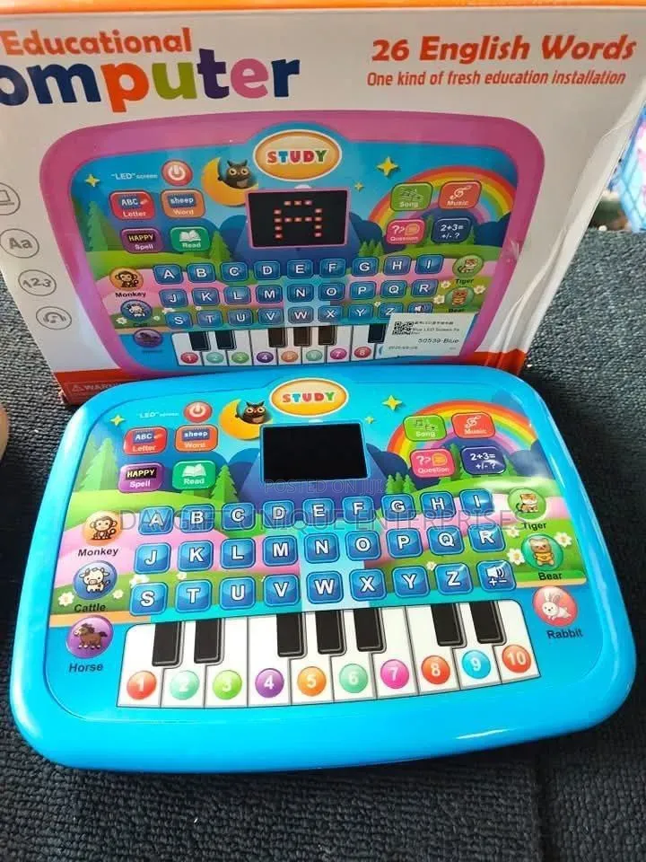 Kids Educational Computer With 26 English Words, Rhymes and Spellings