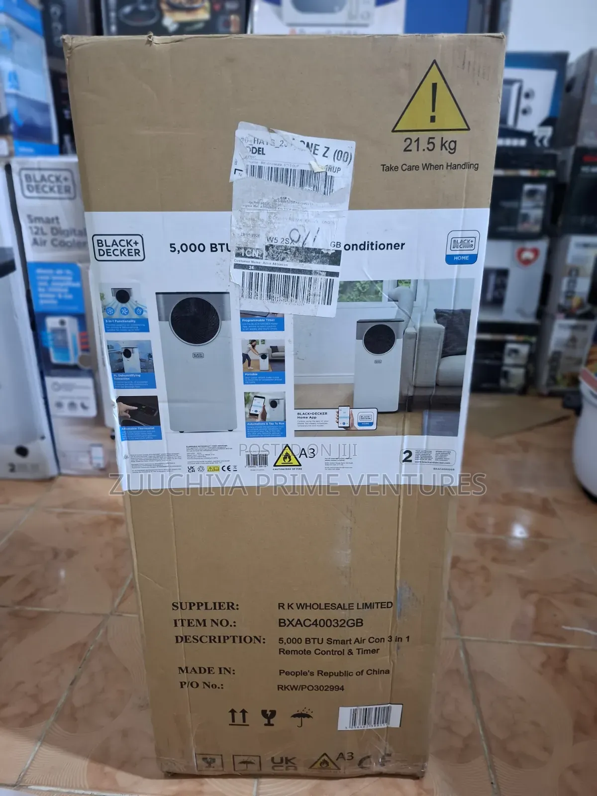 Black+Decker 5000btu Mobile Air Condition (Ideal 4 Single Room/Uk 