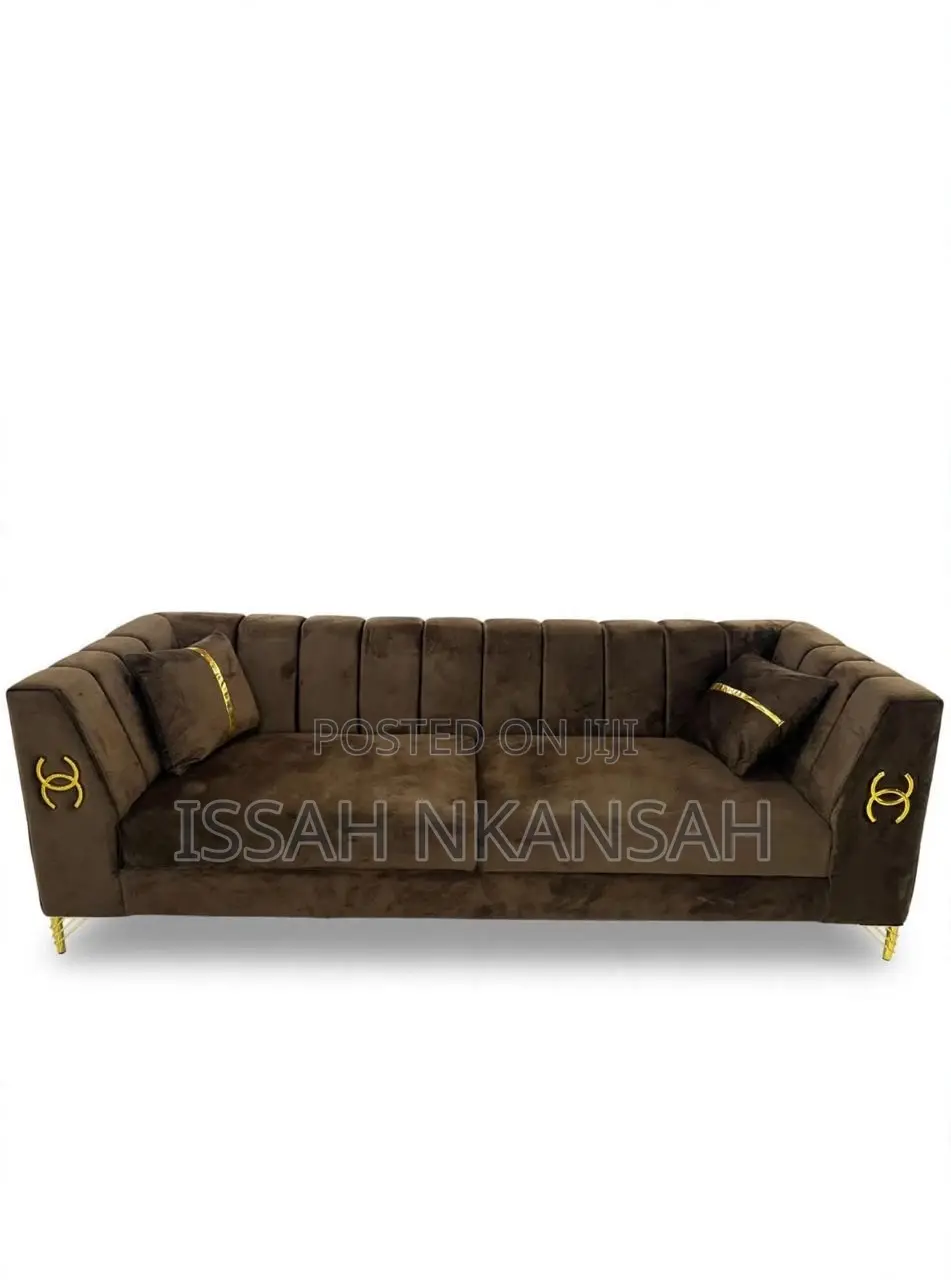 Brown Fabric Sofa Chair