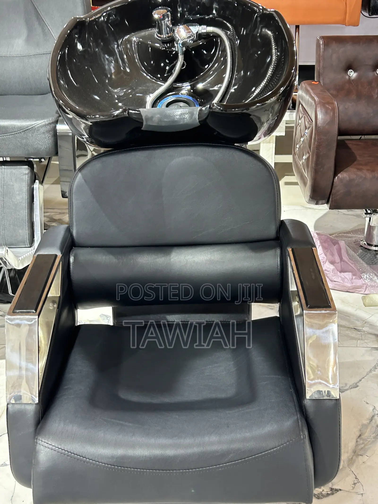 Luxury Shampoo Chair With Ceramic Sink Bowl
