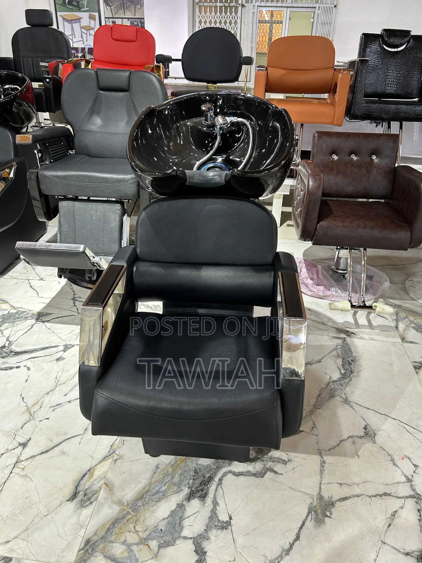 Luxury Shampoo Chair With Ceramic Sink Bowl