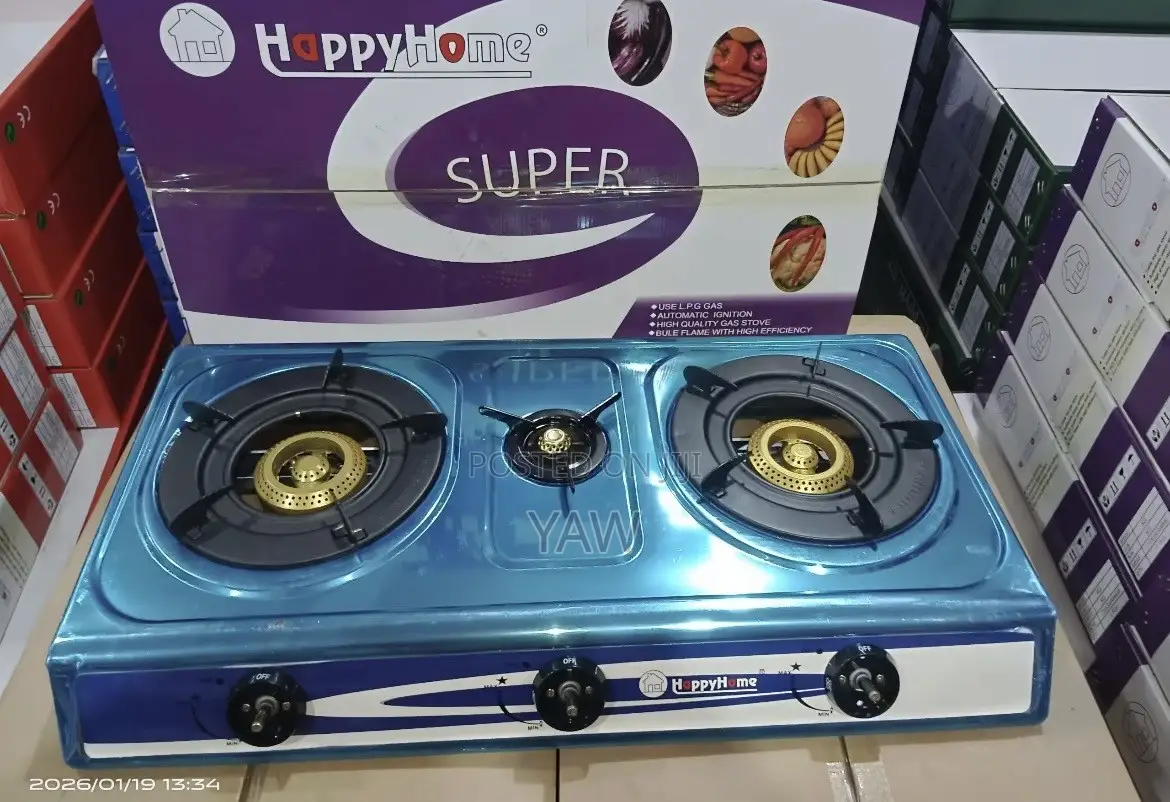 Gas Stove 3 Burner - Blue