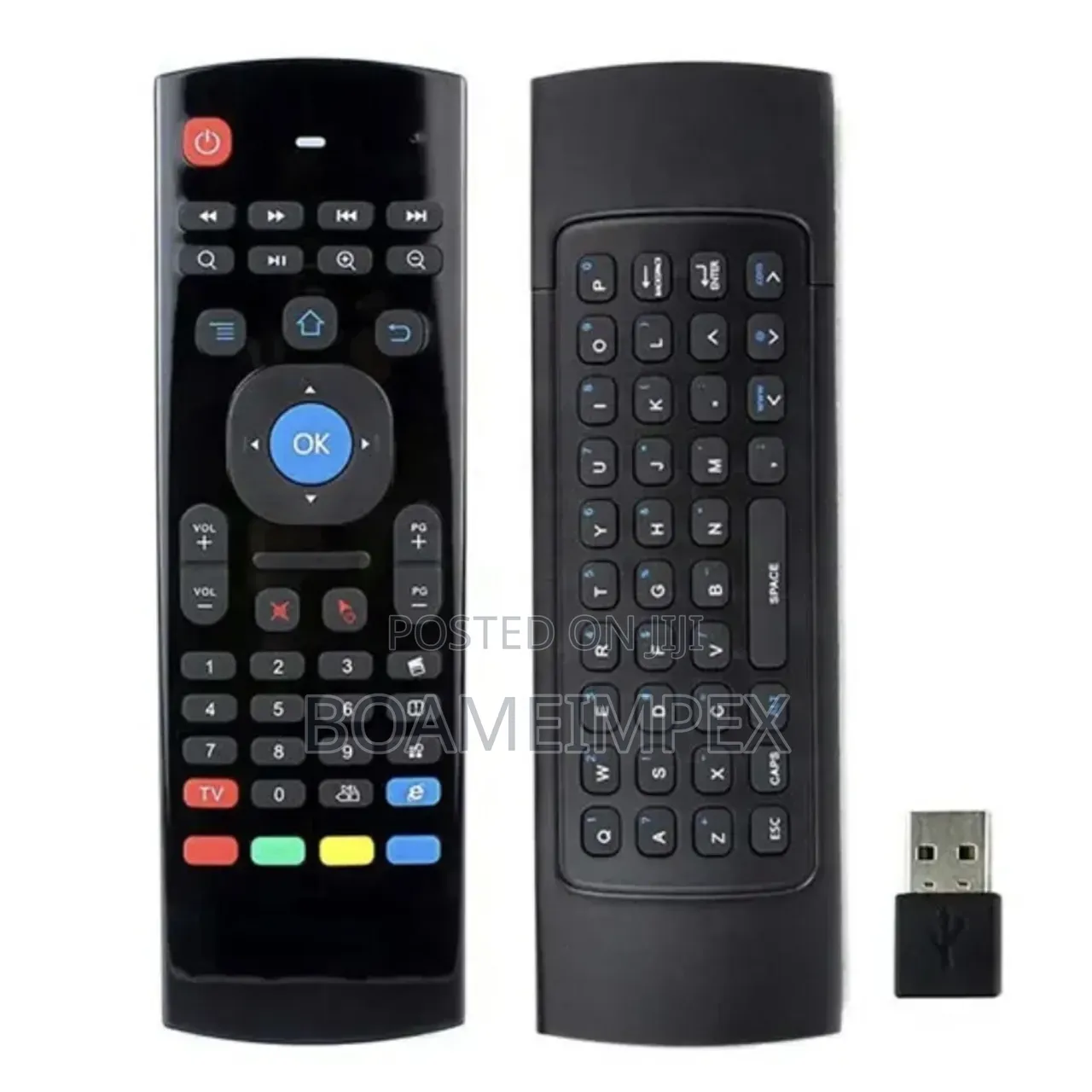 Wireless Air Mouse Remote With Keyboard and IR Learning