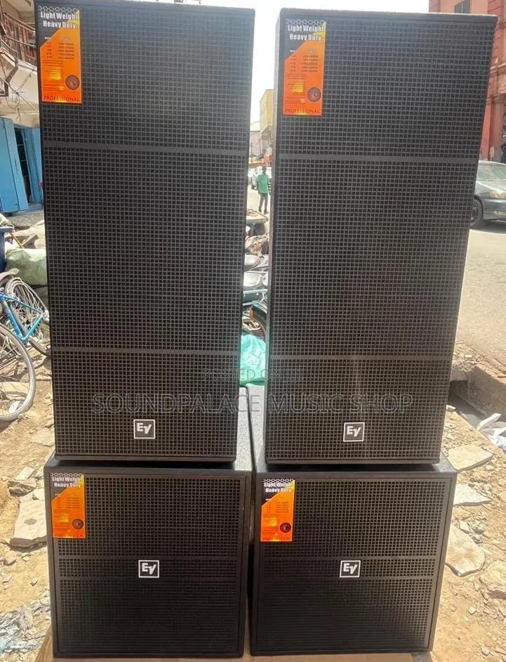 Electro-Voice(EV) Full Range and Single Sub Set With Amplifier Rack