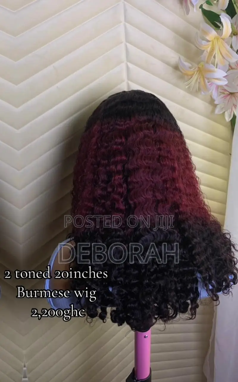 2 Toned 20inches Burmese Wig