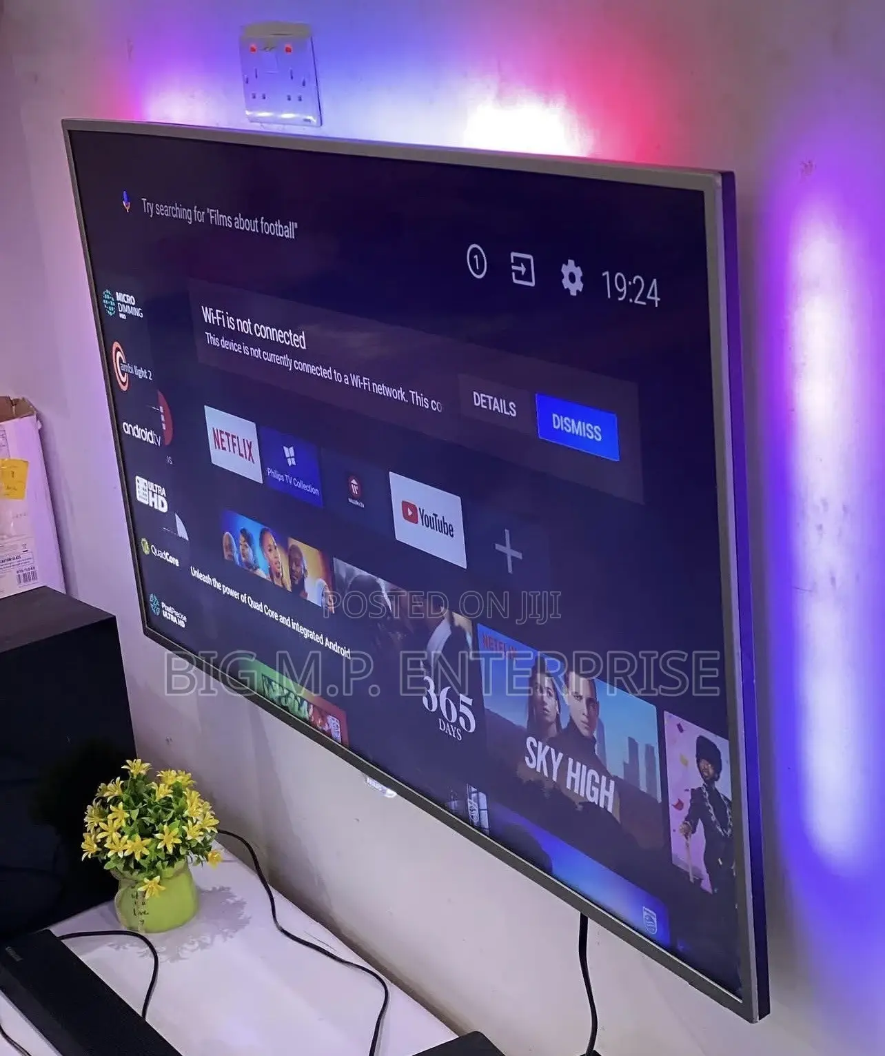 PHILIPS 55 Inches Andriod TV. 4K UHD, Digital Satellite.