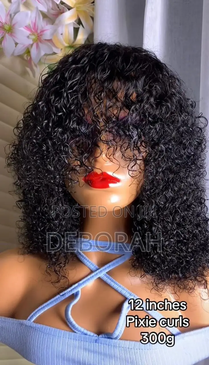 12 Inches Fringe Pixie Curls Wig 350g