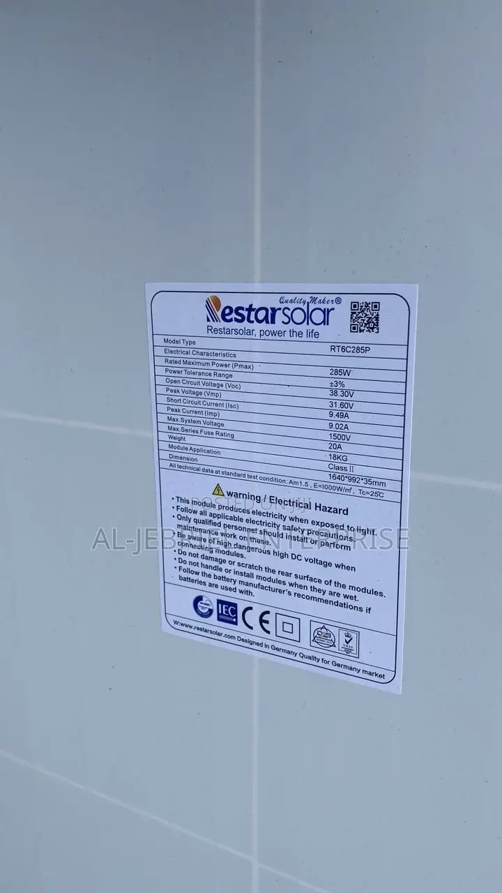 285watts Solar Panel
