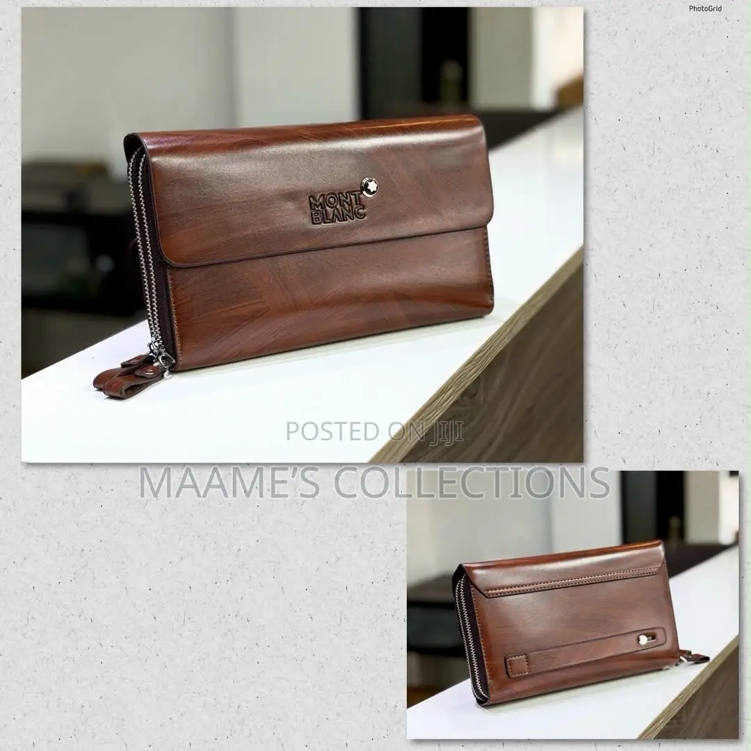 Montblanc Men’s Luxury Leather Hand Purse / Wallet/ Clutch