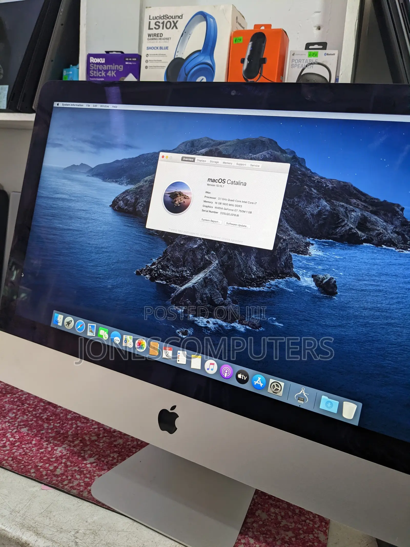 Desktop Computer Apple iMac 16GB Intel Core i7 SSD 1.5T