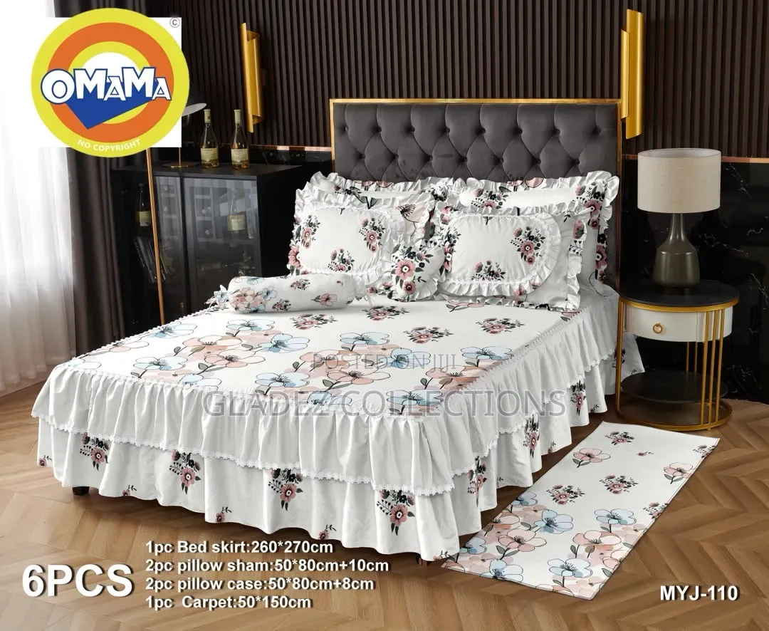 6 PCS Set Bedsheets Skirt
