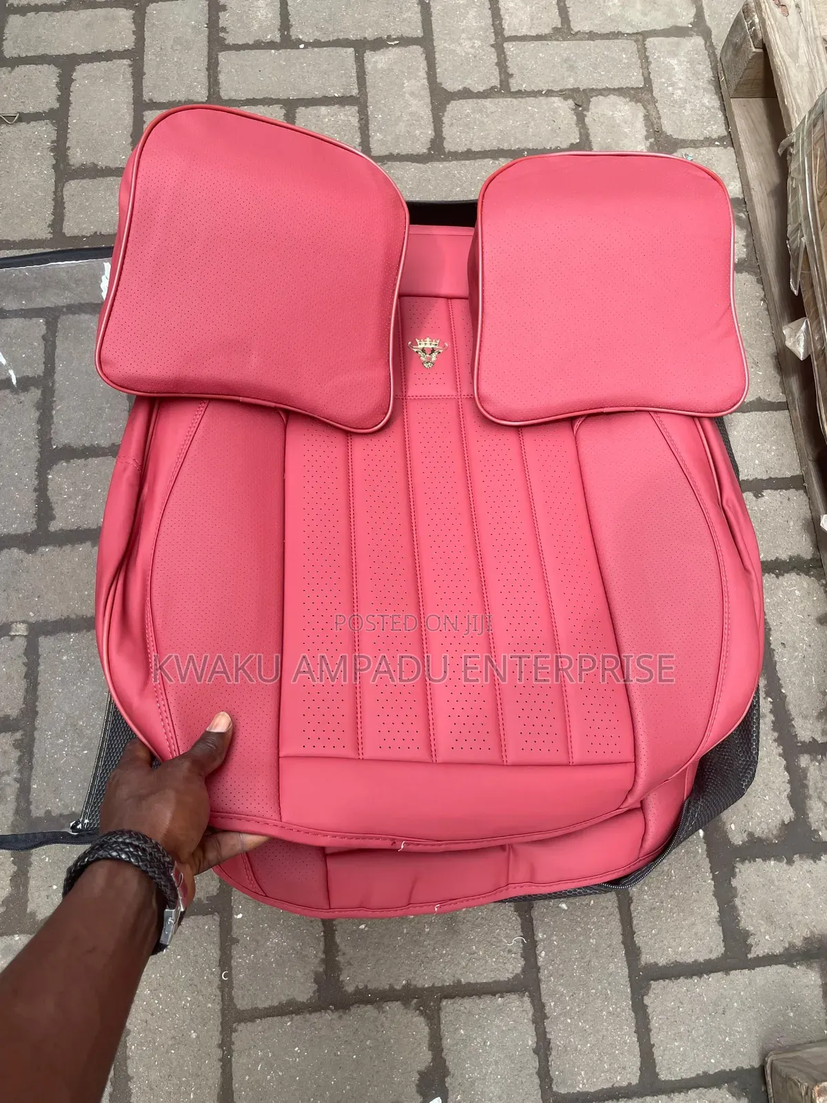 Royal Bull Wine Leather Car Seat Cover 🐂🔥