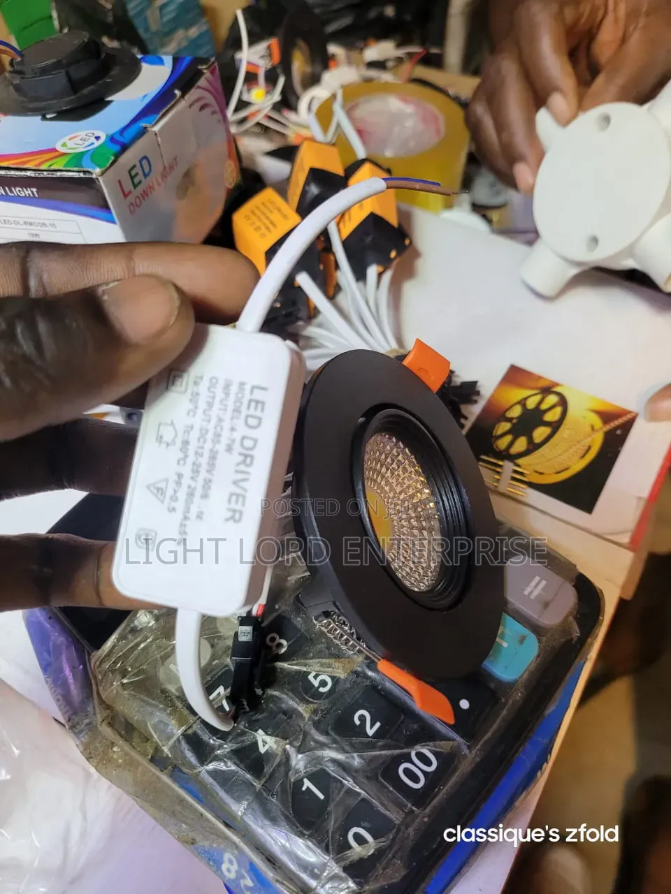 Black 2color  7watts Spot Light