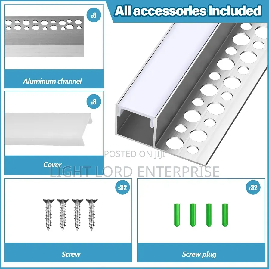 Inled Plaster Staircase Aluminum Profiles 3feet
