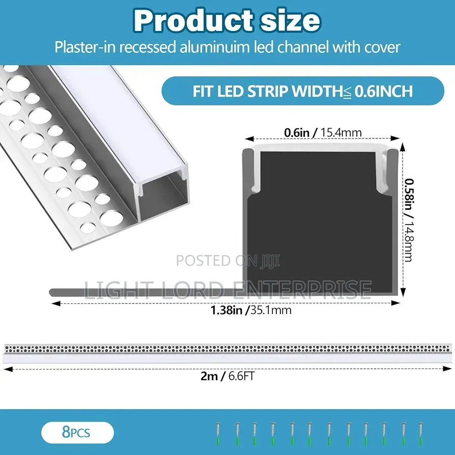Inled Plaster Staircase Aluminum Profiles 3feet