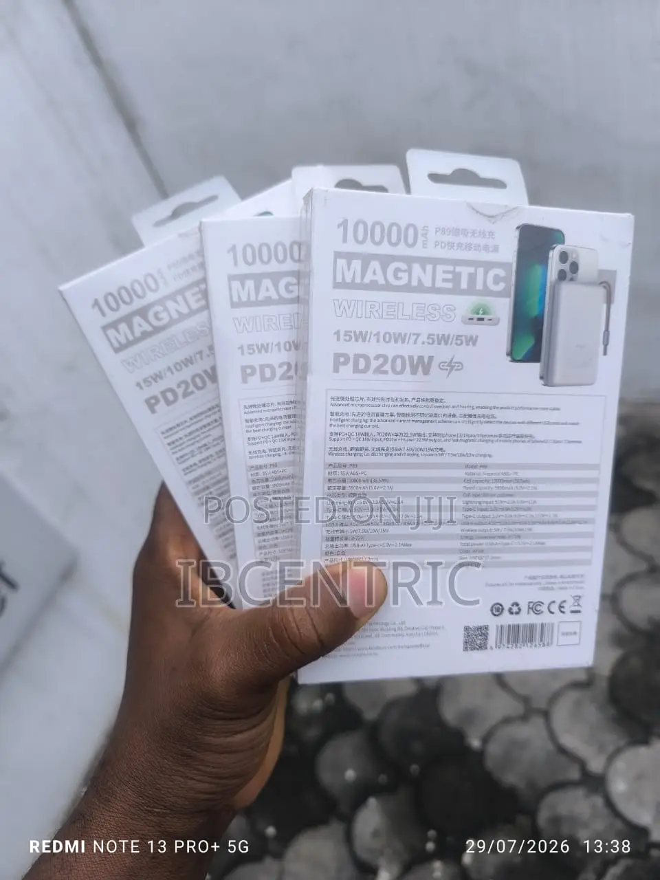 Rock 10000mah Magnetic Wireless Power Bank