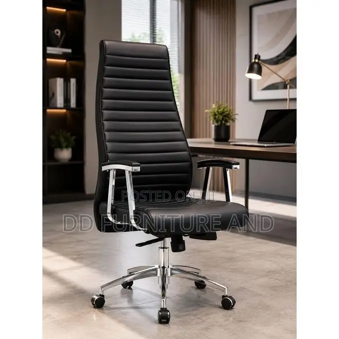 High-Back Leather Office Chair