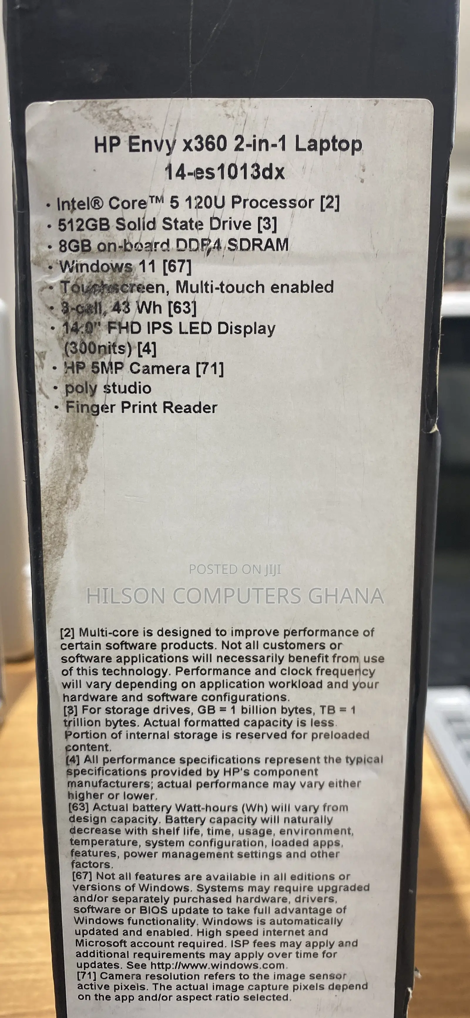 New Laptop HP Envy 14 8GB Intel Core i5 SSD 512GB