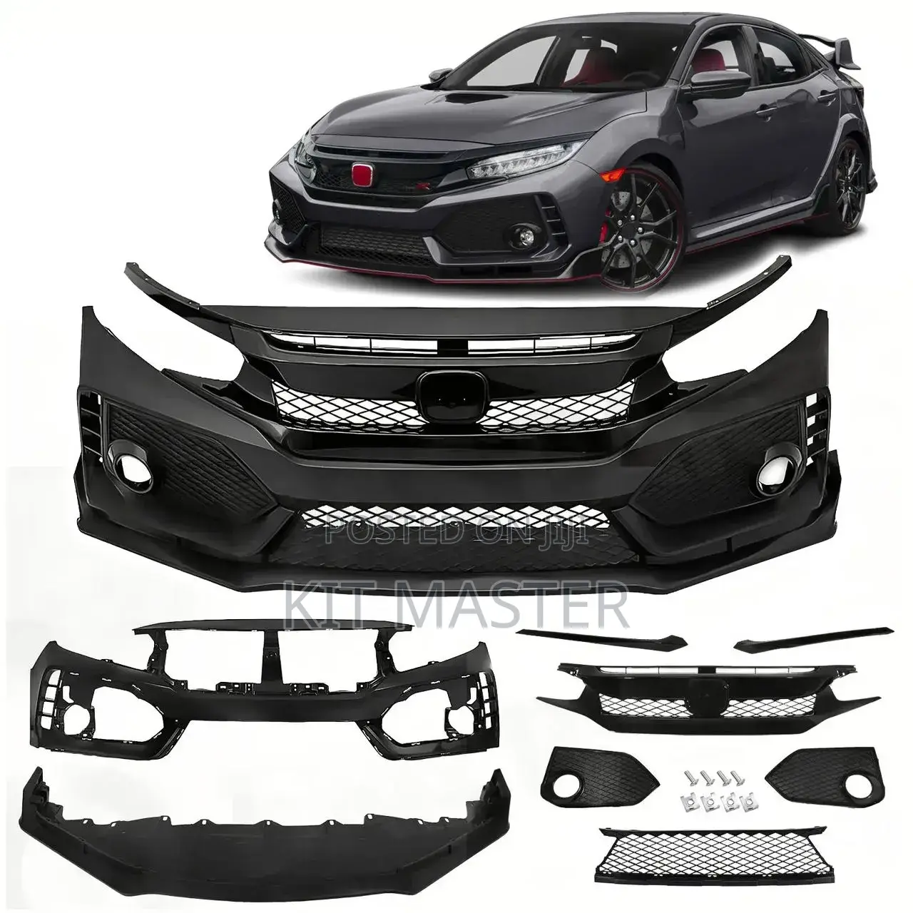 10th Generation Honda Civic 2018-2021 Front and Back Bumper With Side
