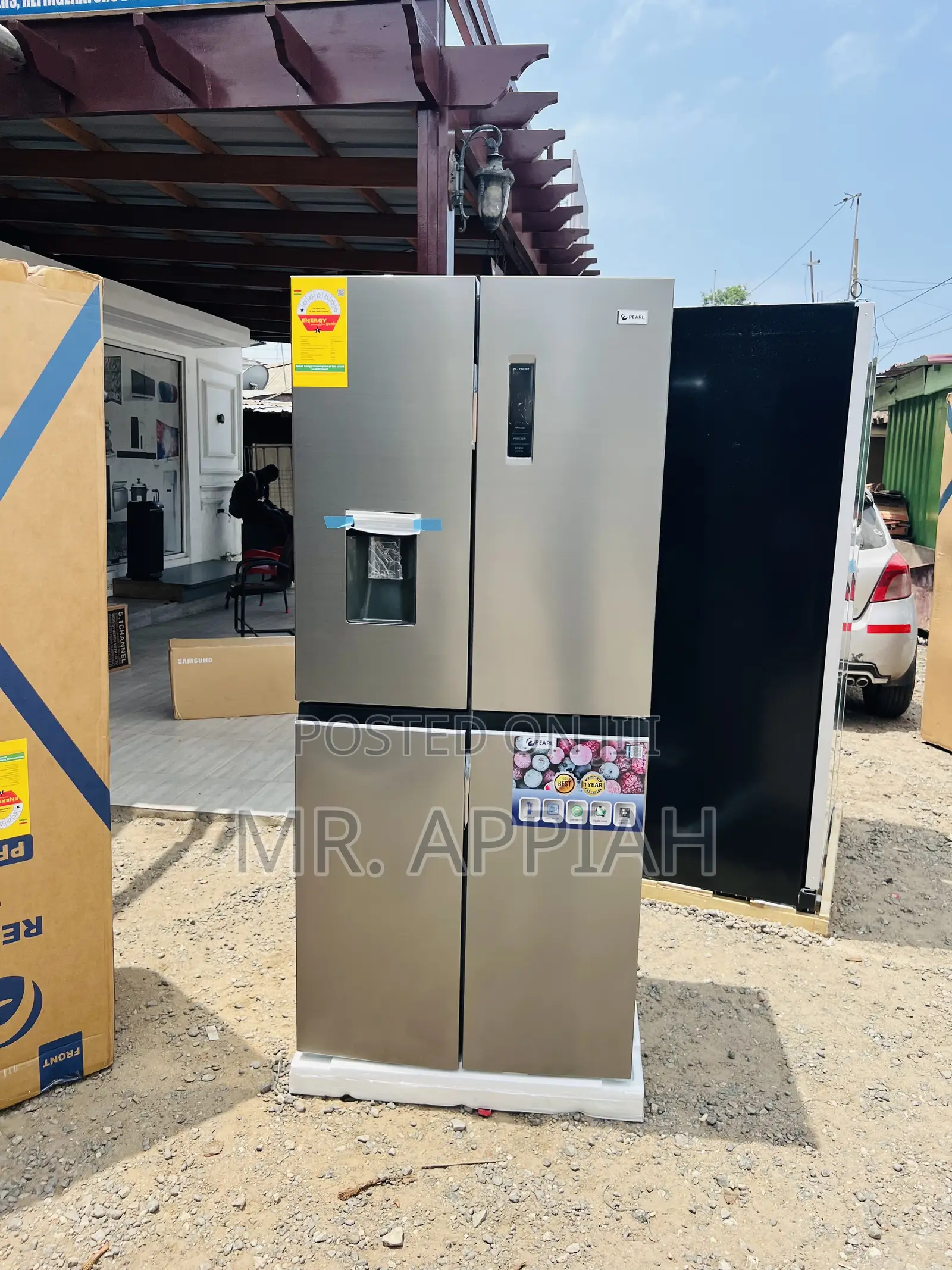Super Sleek Pearl 421L Side by Side 4 Door Fridge(PF-613mdixwd-1a)