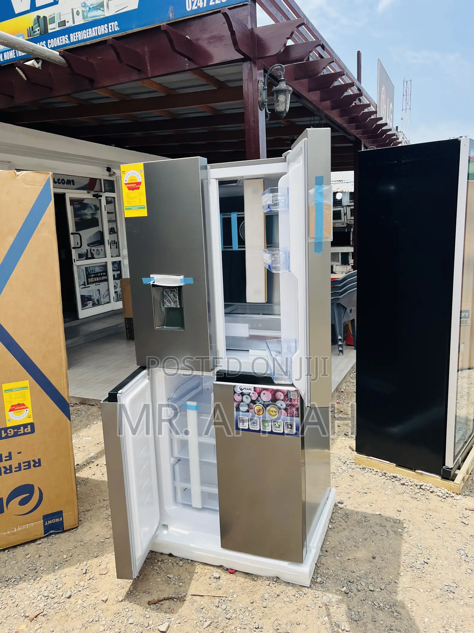 Super Sleek Pearl 421L Side by Side 4 Door Fridge(PF-613mdixwd-1a)