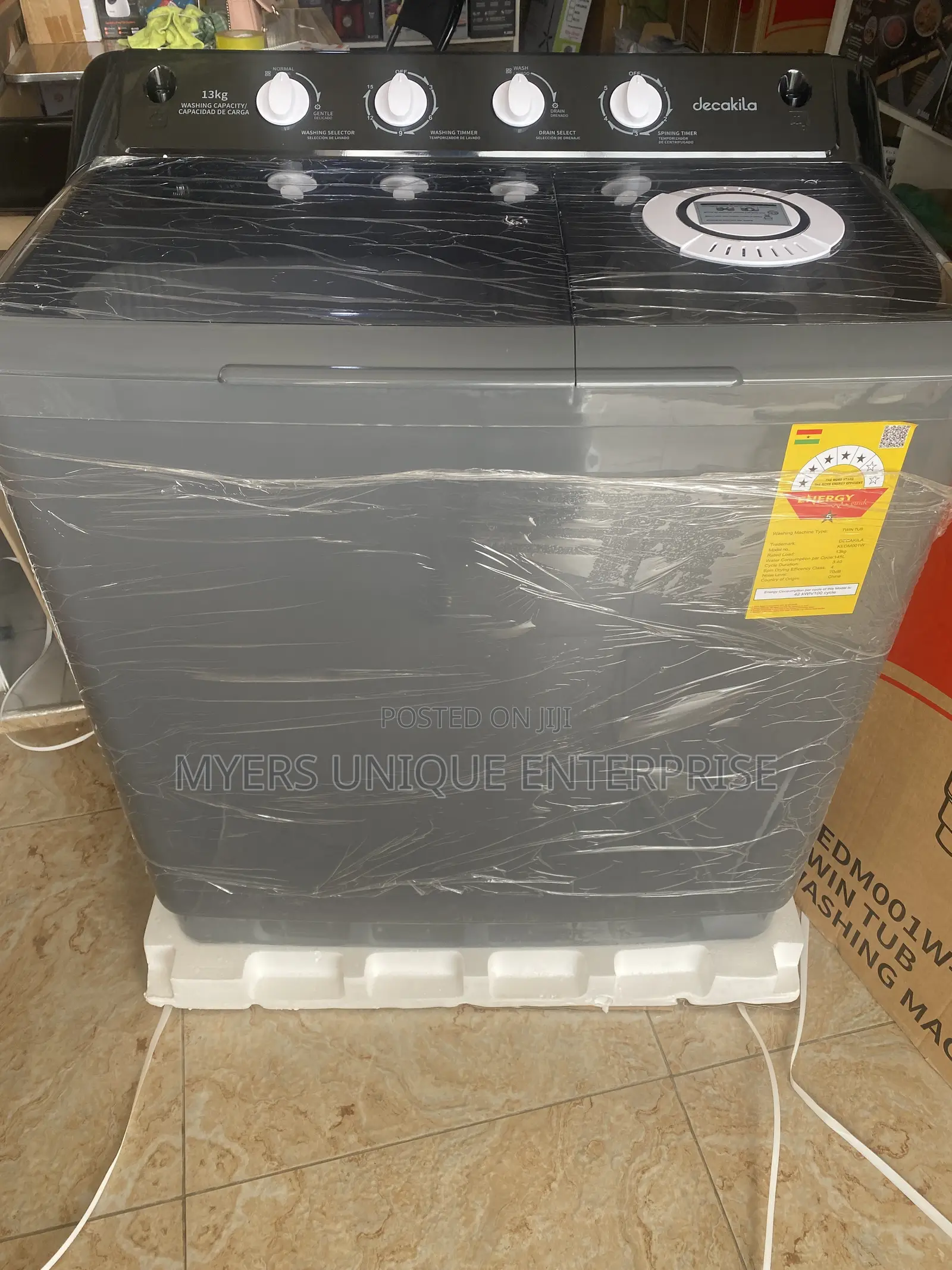 Decakila Twin Tub Washing Machine 13kg-Low Power Consumption