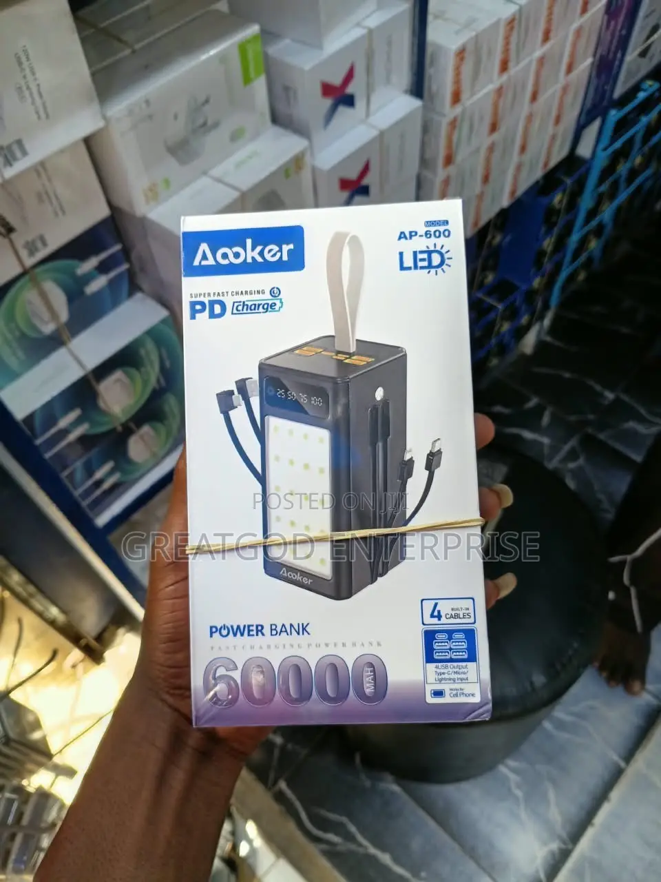 Aooker AP-600 60,000mAh Power Bank