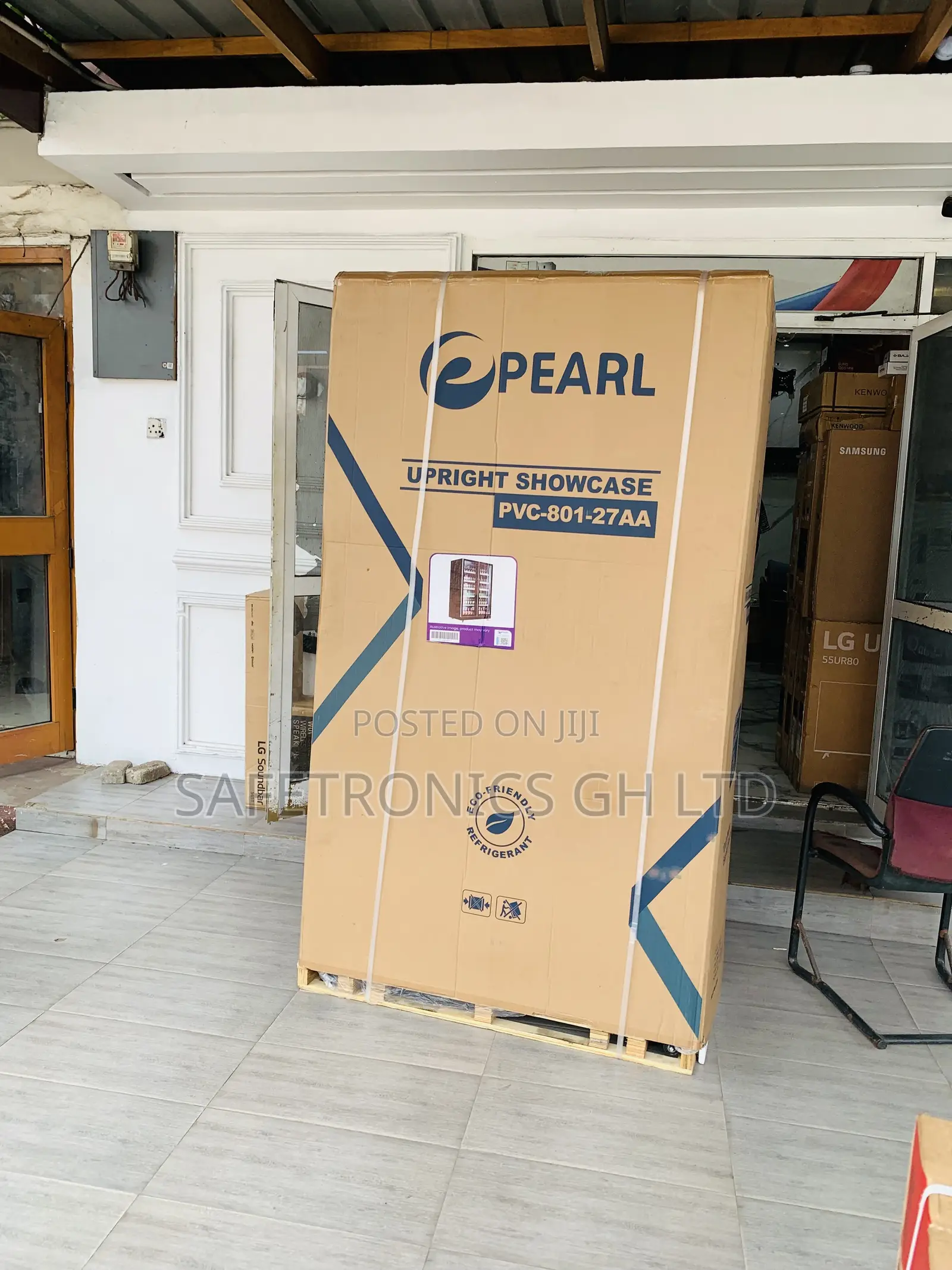Just Order Pearl 690-L Double-Door PVC-801-27AA Glass Display Fridge