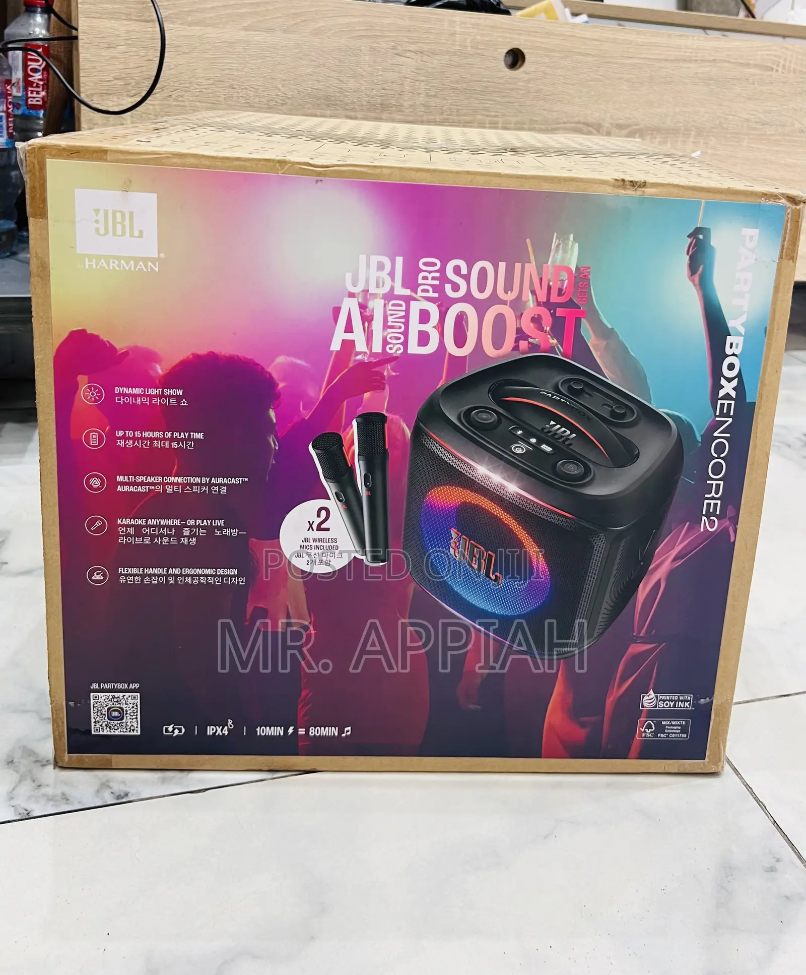 Get Unique JBL Partybox Encore Essential Portable Speaker(Black)
