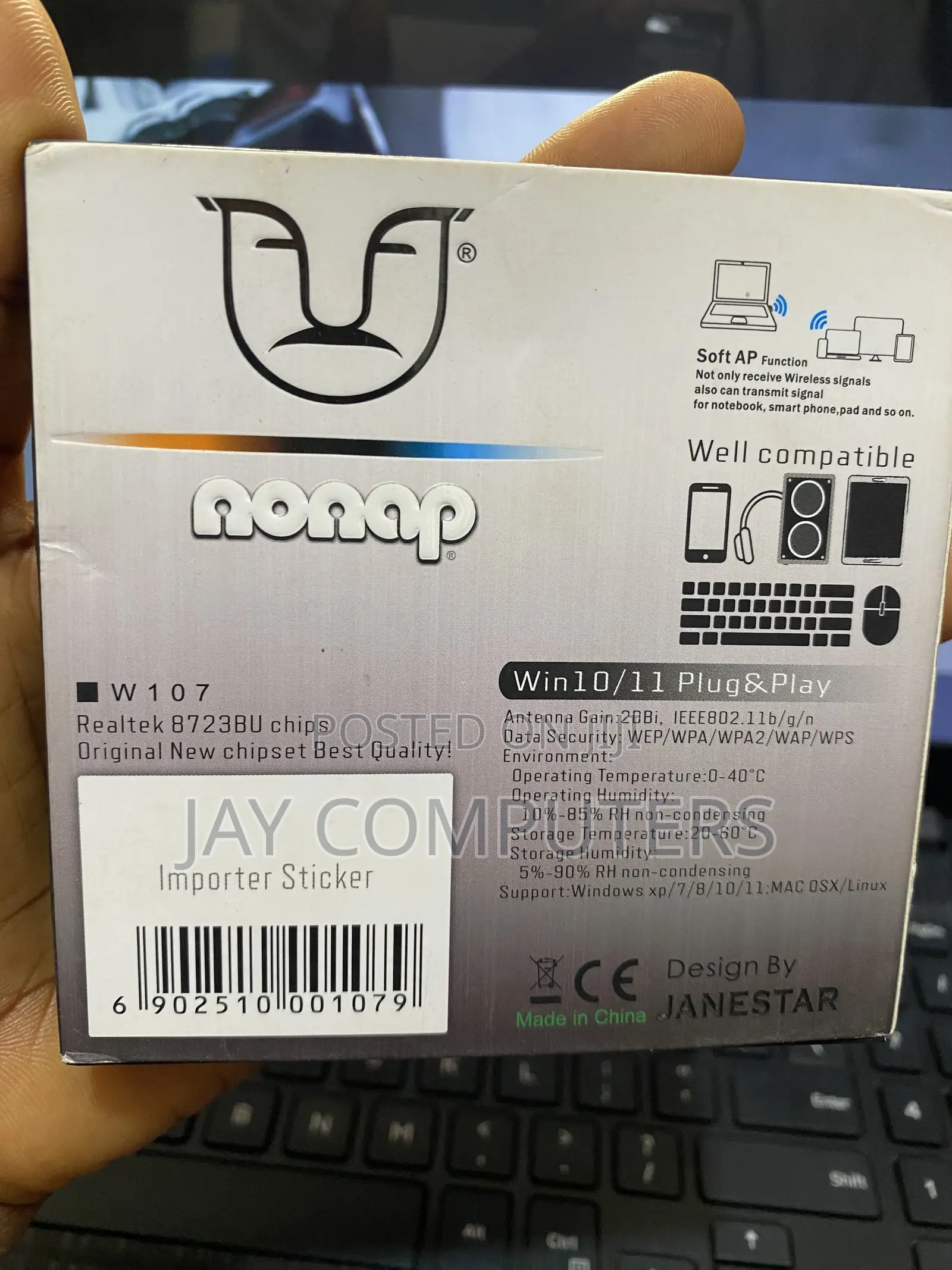 2in1 Wi-Fi N Bluetooth Adapter