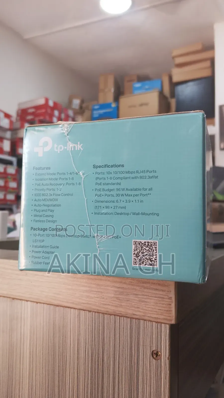 Tp Link 10/100mbps Desktop Poe+ Switch/Ls110