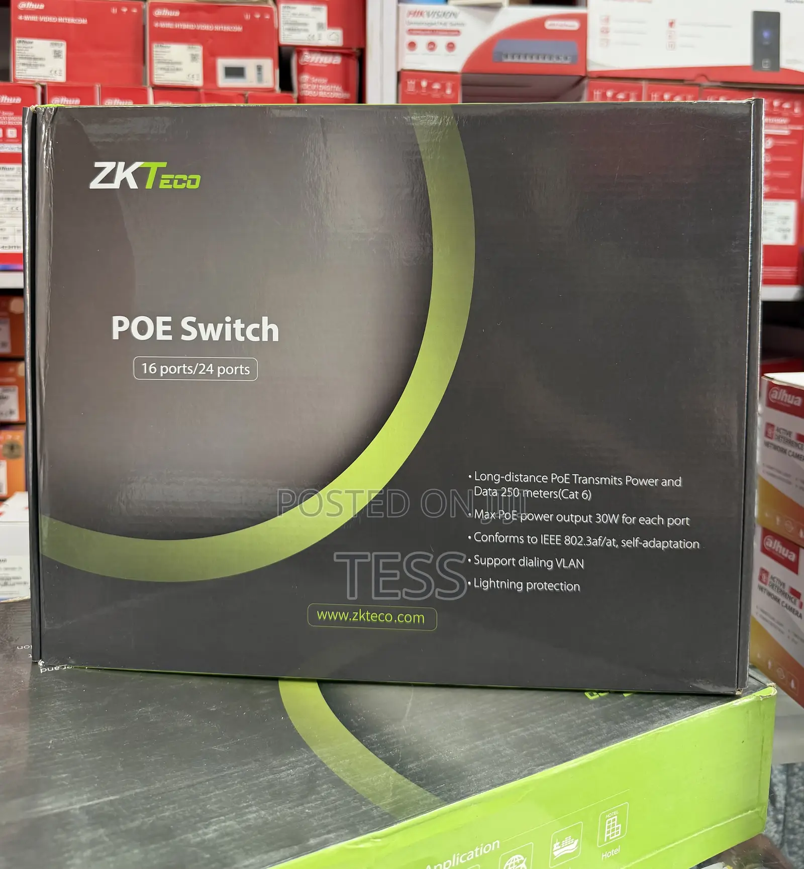 Zkteco 16port Poe Switch With SFP Port, 16port Poe Switch