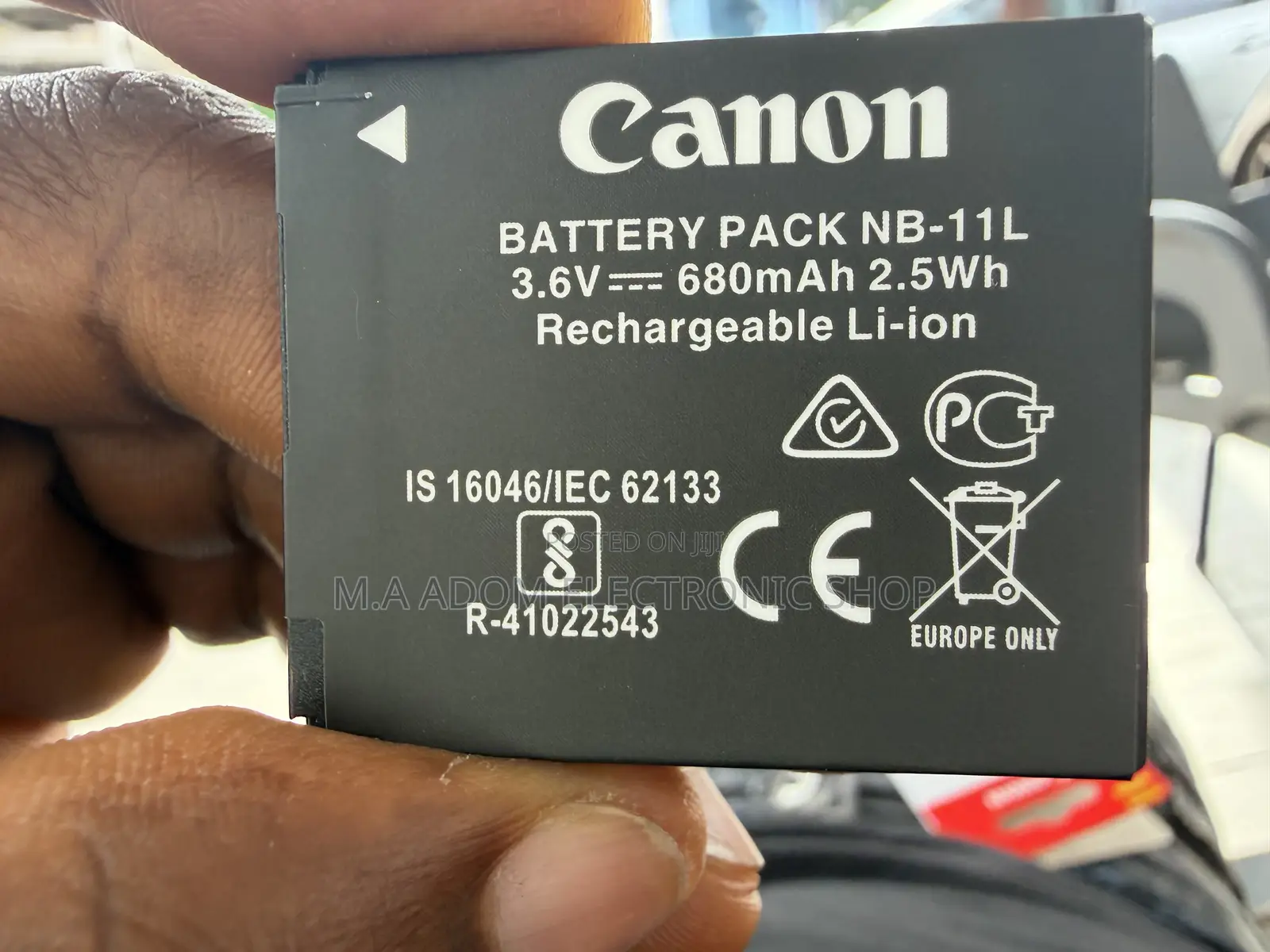 Canon Nb -11l 3.6v 680mah 2.5wh Rechargeable Camera Battery
