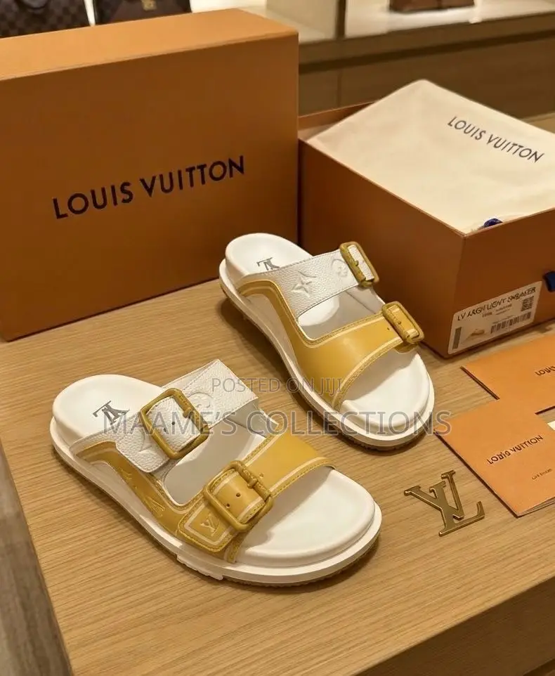 Louis Vuitton Double-Buckle Slide Sandals