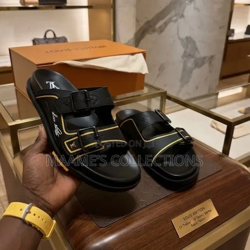 Louis Vuitton Double-Buckle Slide Sandals