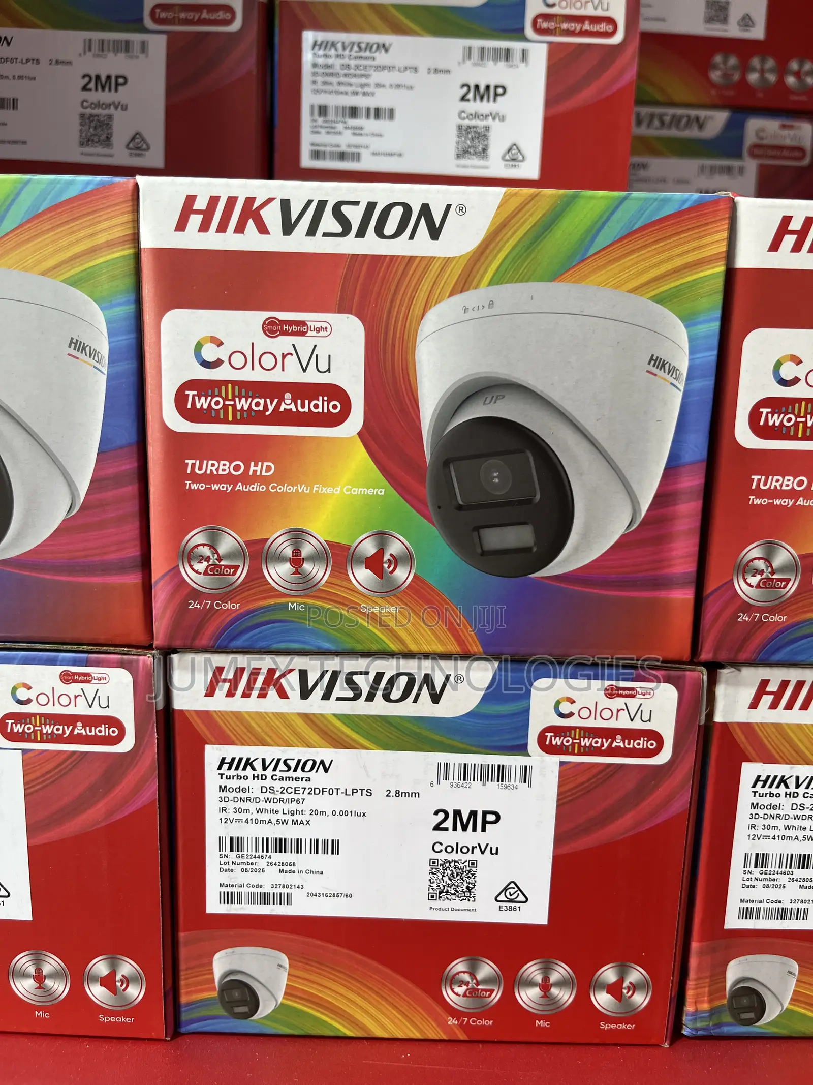 Hikvision Colorvu 2way Audio Analog Camera Dome Ds-2ce72df0t-LPTS 2mp