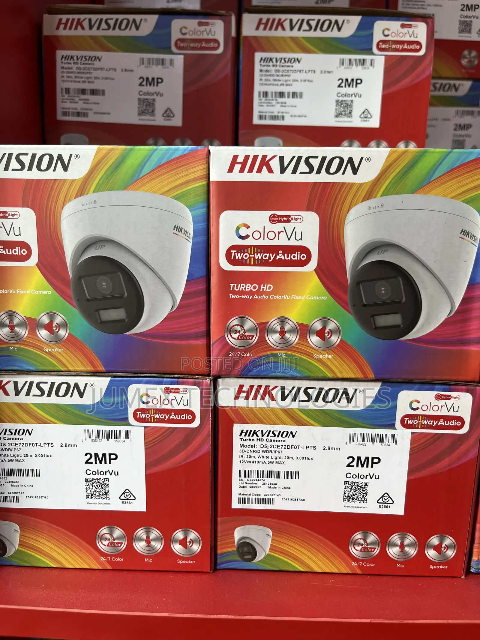 Hikvision Colorvu 2way Audio Analog Camera Dome Ds-2ce72df0t-LPTS 2mp