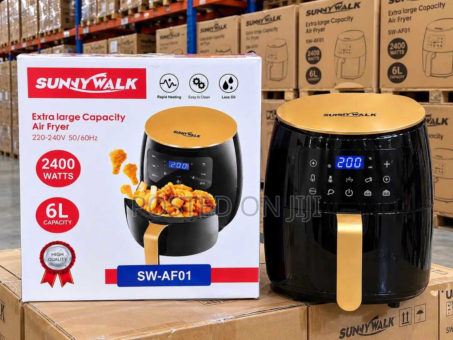 Air Fryer Extra Large 6L  2400watts Sunny Walk