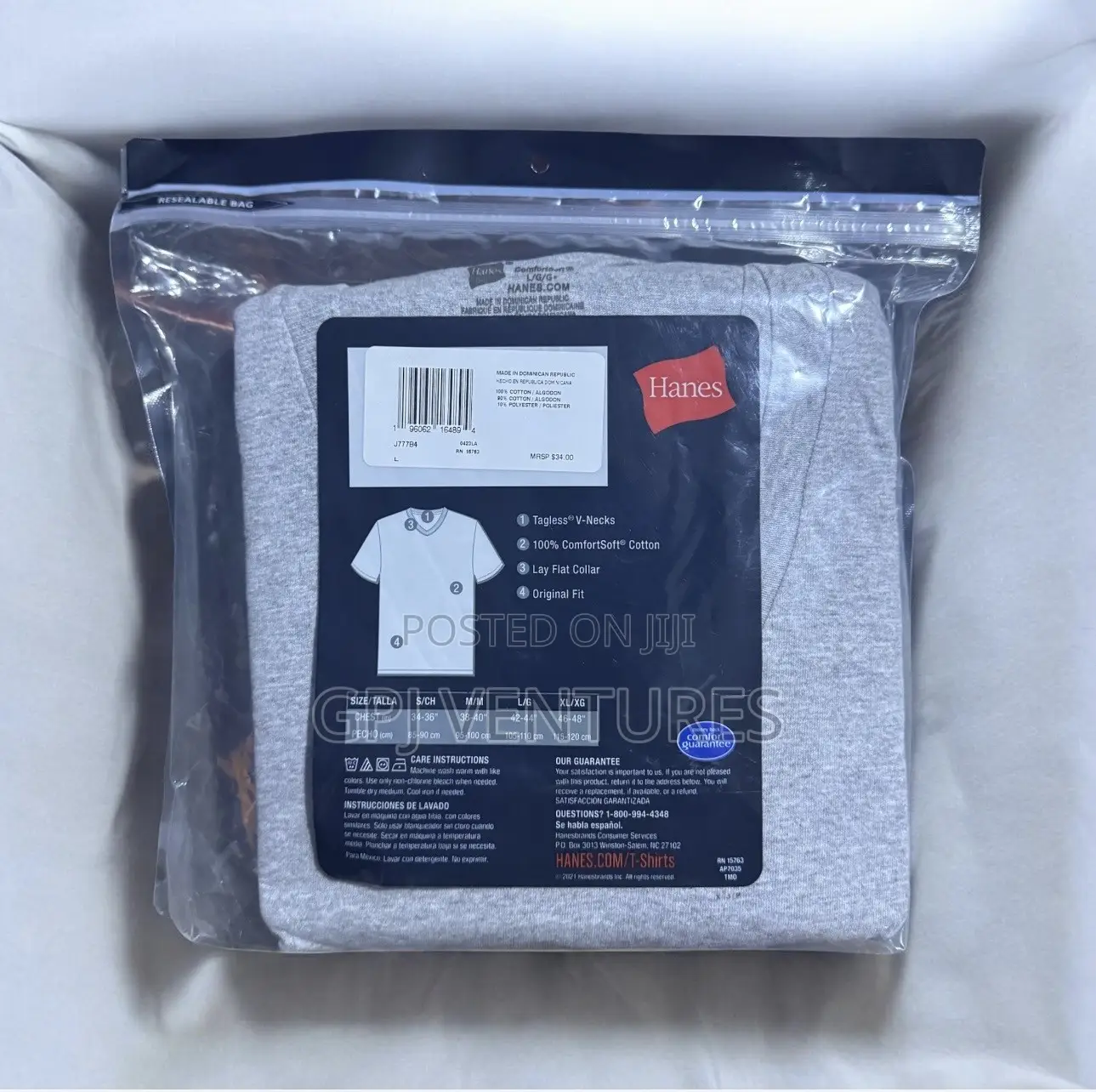 Hanes v Neck Tshirt